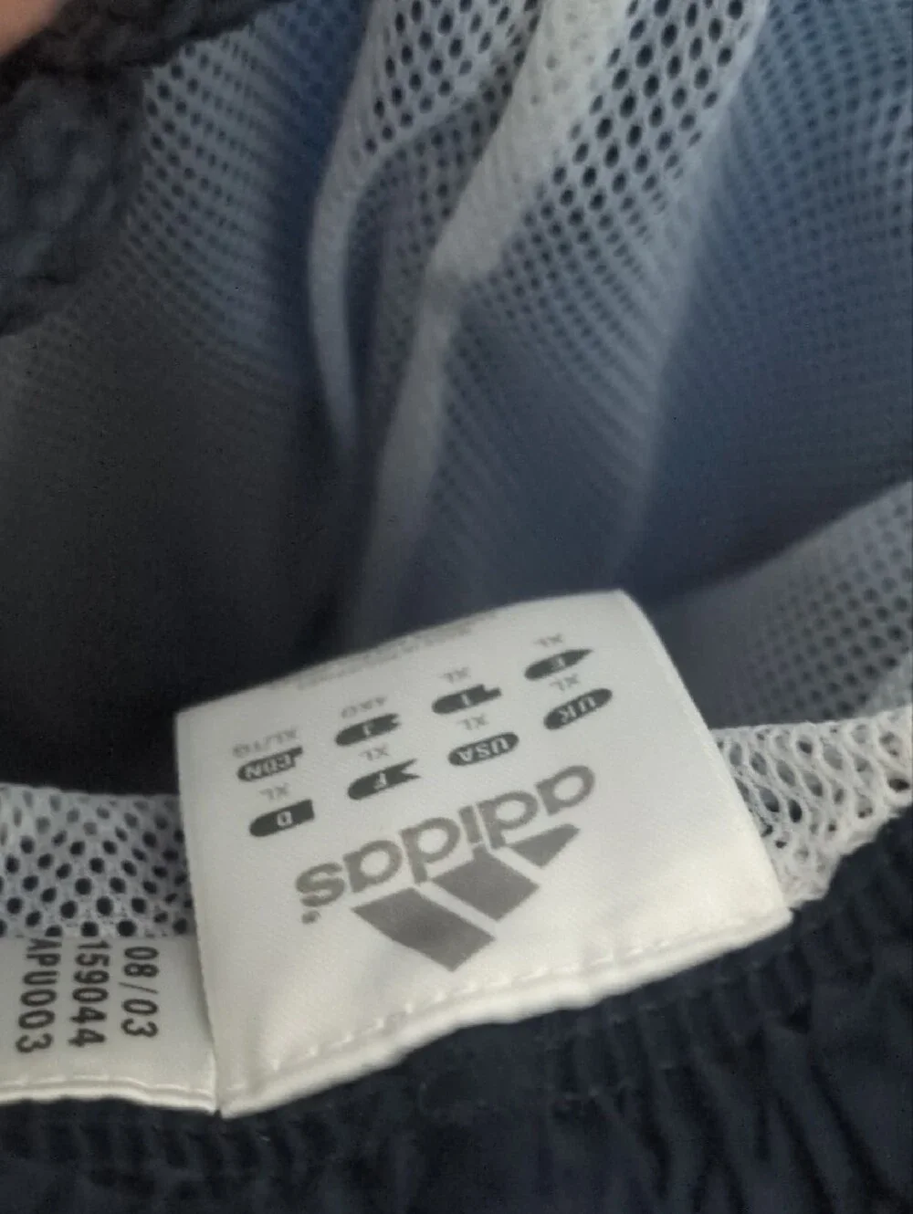 adidas Navy Track Pants with White Side Stripes